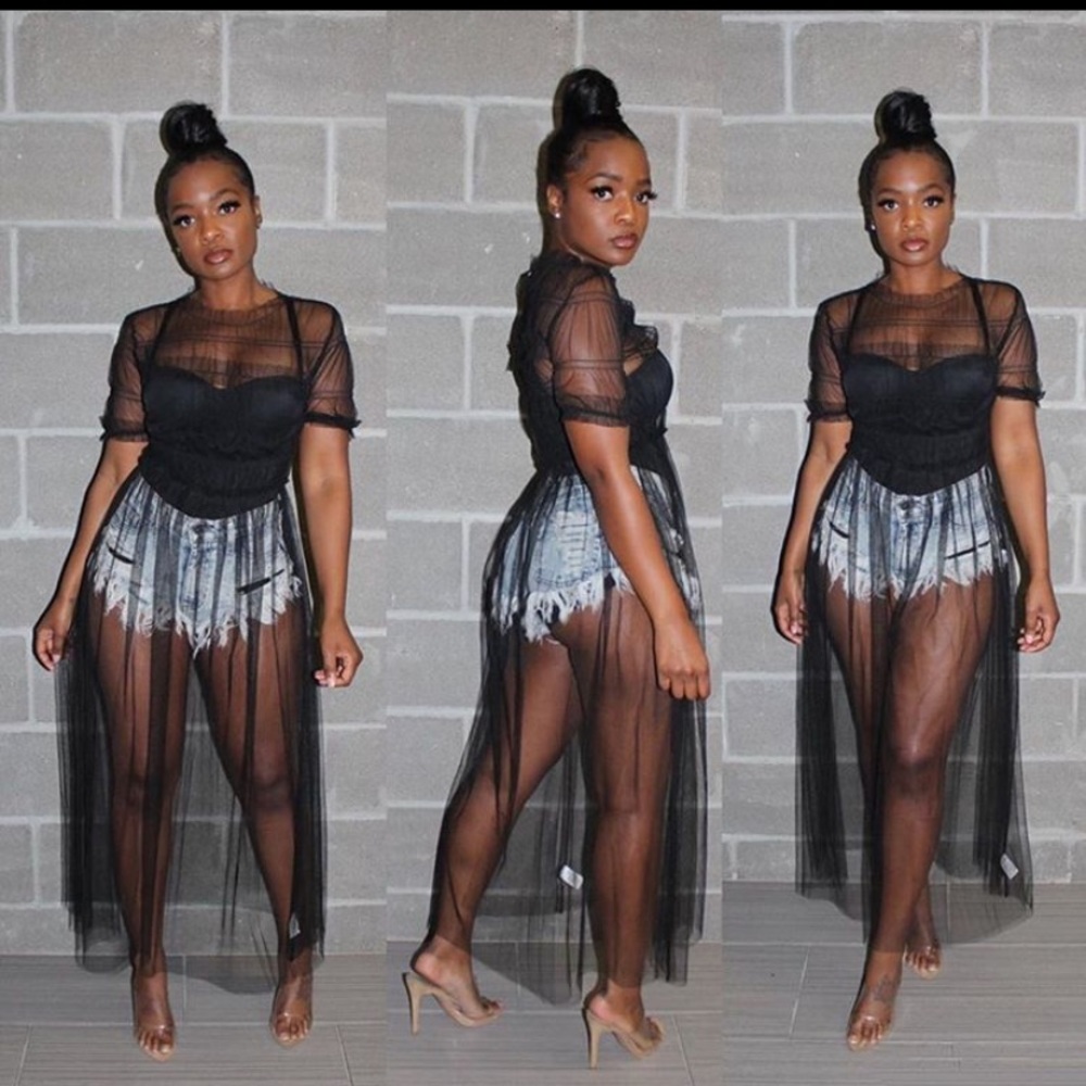 Sheer long shirt
